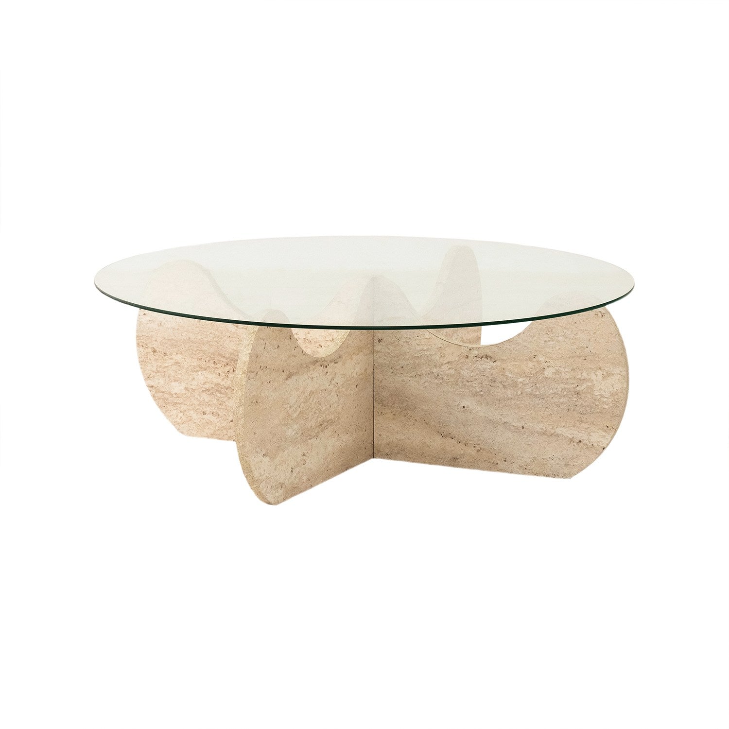 Himalayas - Travertine in Travertin präsentiert im Onlineshop von KAQTU Design AG. Beistelltisch ist von Hanah Home