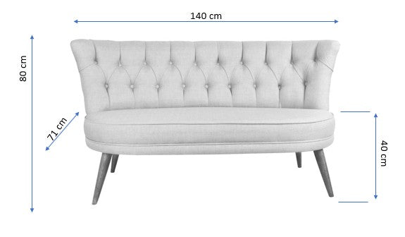 Entdecken Sie das Richland Loveseat in Sahne – ein elegantes 2-Sitzer Sofa von Atelier Del Sofa, das Komfort und Stil perfekt vereint.