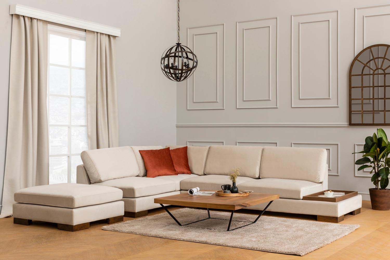 Entdecken Sie das stilvolle Tulip Ecksofa in Beige von Atelier Del Sofa. Komfortabel, elegant und perfekt für Ihr Zuhause.