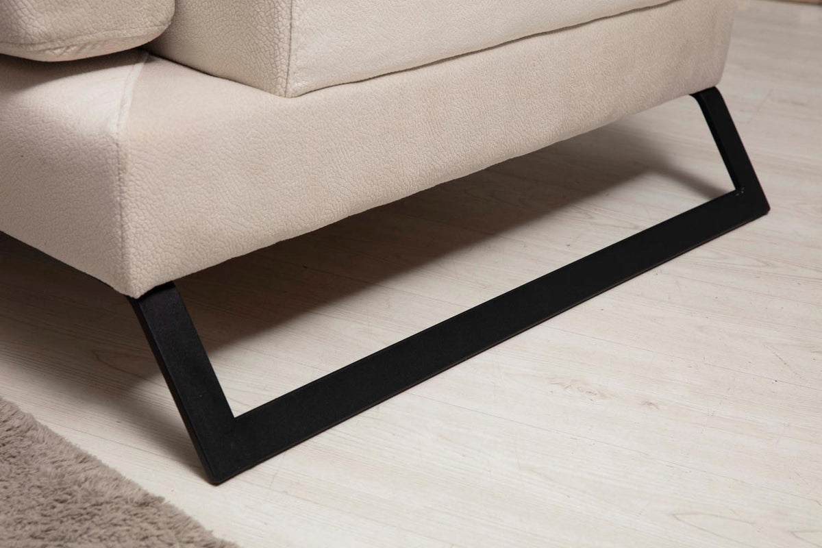 Frido Corner Left (Chl+3R) Ecksofa - Ecru in Ecru präsentiert im Onlineshop von KAQTU Design AG. Ecksofa ist von Atelier Del Sofa