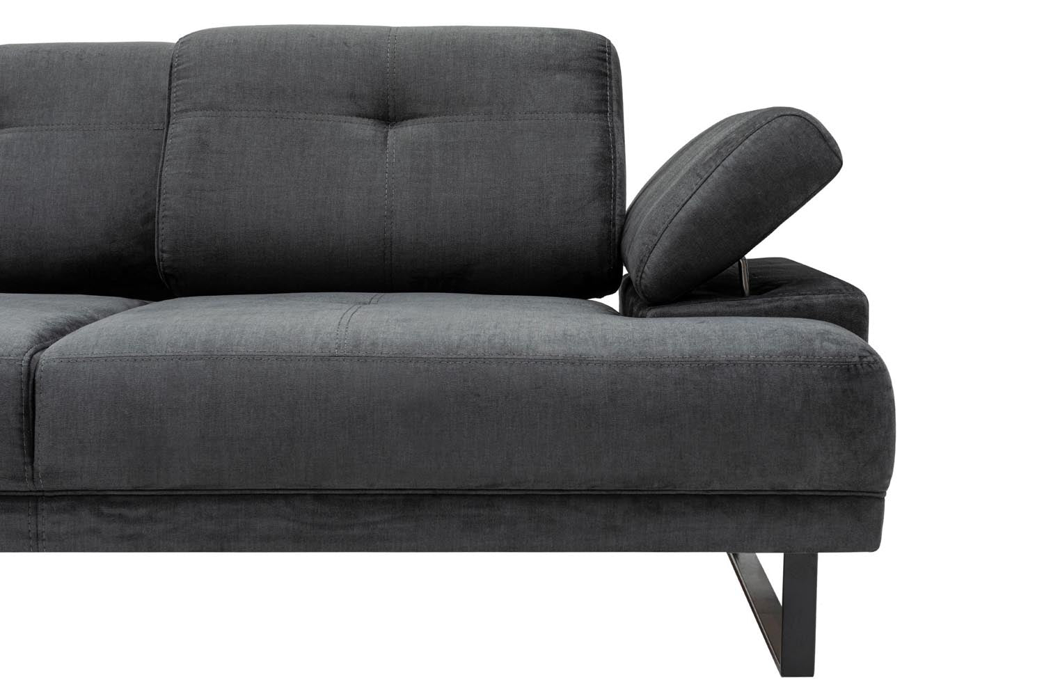 Entdecken Sie das Mustang Small Left Ecksofa in stilvollem Anthrazit von Atelier Del Sofa – ein elegantes Möbelstück, das Komfort und Langlebigkeit vereint!