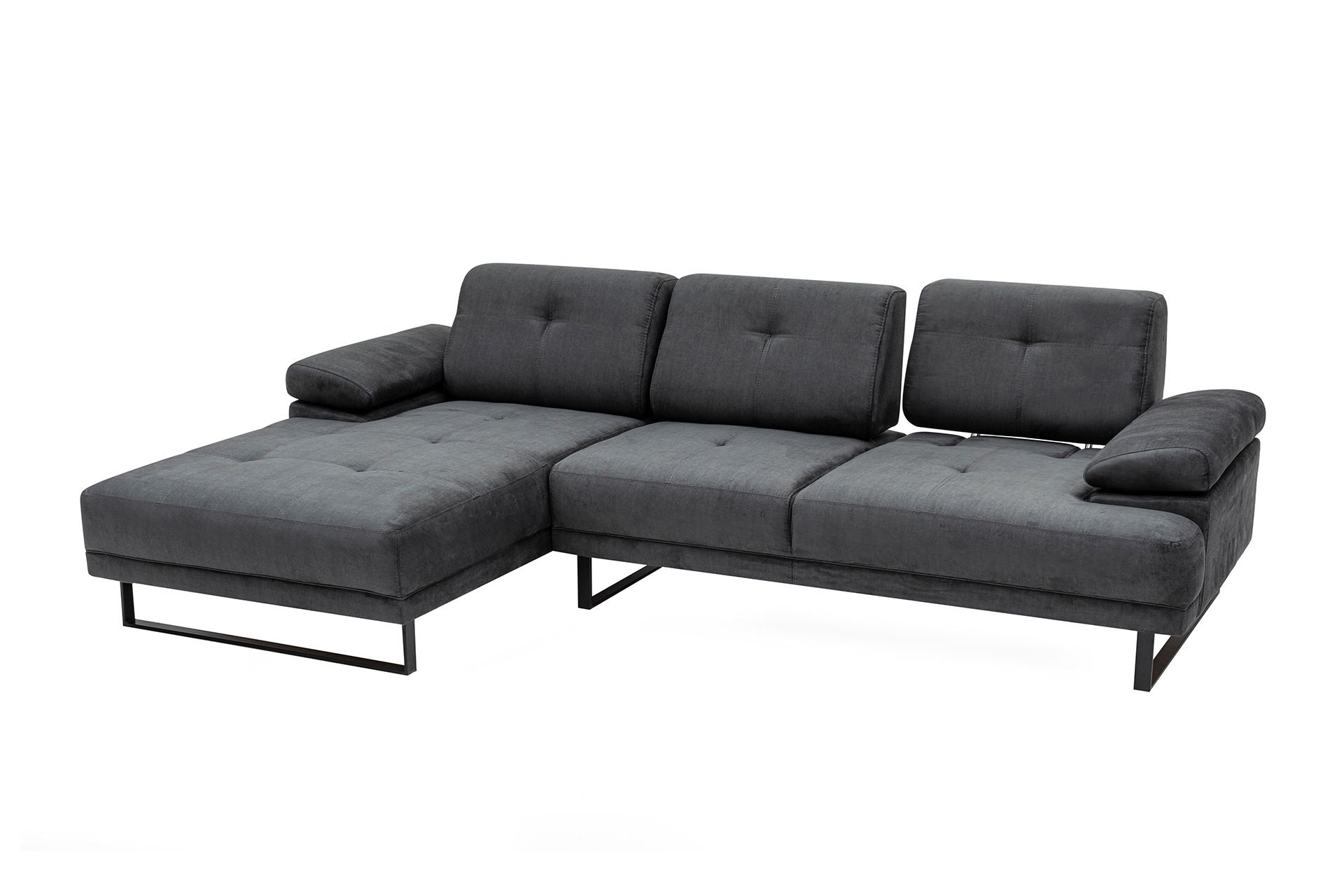 Erleben Sie das Mustang Small Left Ecksofa in edlem Anthrazit von Atelier Del Sofa – der perfekte Mix aus modernem Design und unvergleichlichem Sitzkomfort!