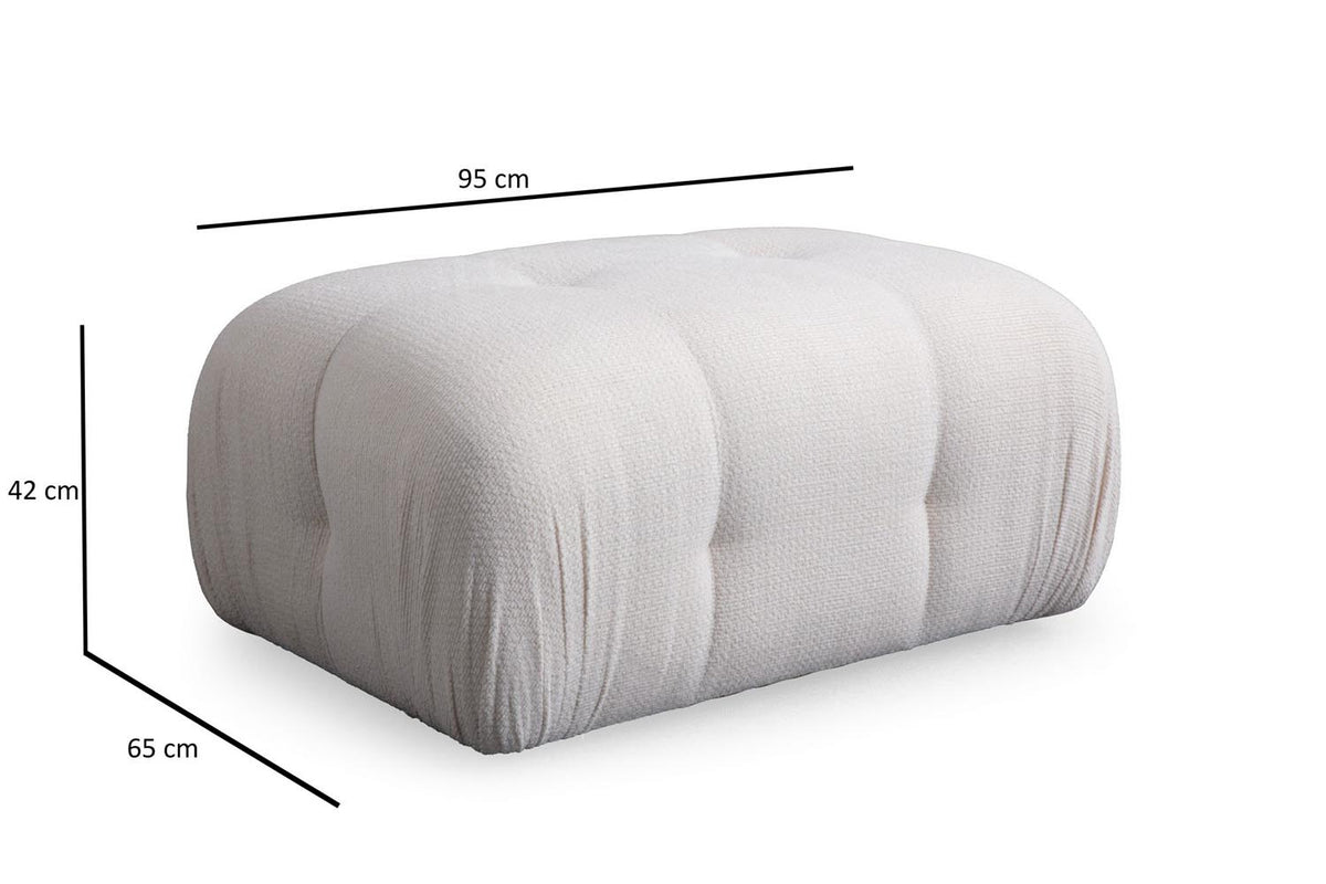 Petite 3 Ecksofa - Weiss in Weiss präsentiert im Onlineshop von KAQTU Design AG. L-Sofa rechts ist von Atelier Del Sofa
