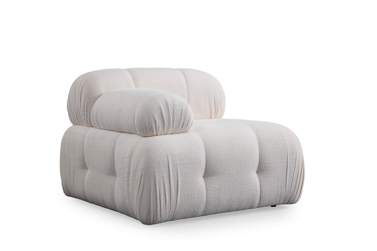 Petite 3 Ecksofa - Weiss in Weiss präsentiert im Onlineshop von KAQTU Design AG. L-Sofa rechts ist von Atelier Del Sofa