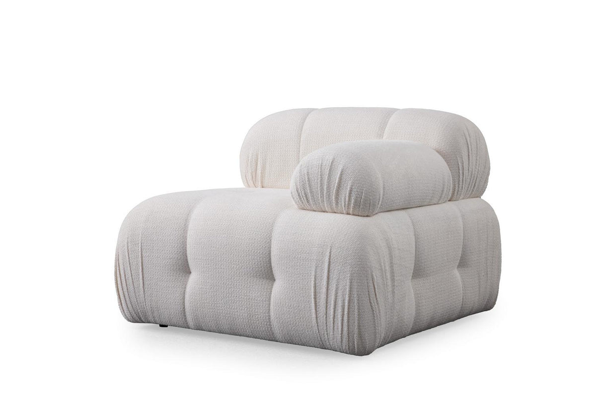 Petite 3 Ecksofa - Weiss in Weiss präsentiert im Onlineshop von KAQTU Design AG. L-Sofa rechts ist von Atelier Del Sofa