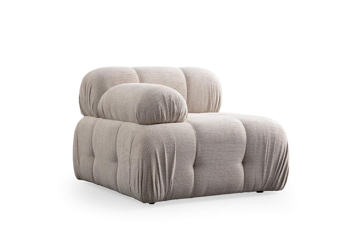 Petite 3 Ecksofa - Sahne in Sahne präsentiert im Onlineshop von KAQTU Design AG. L-Sofa rechts ist von Atelier Del Sofa