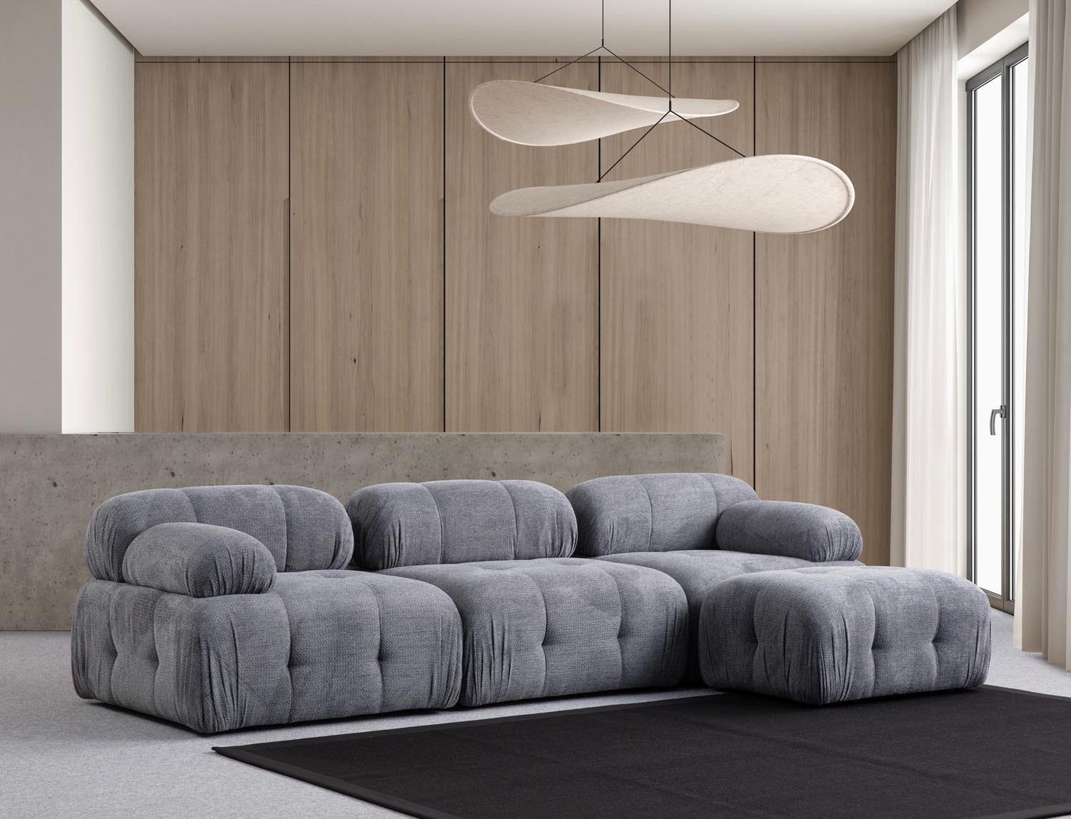 Entdecken Sie das elegante Petite 3 Ecksofa in Grau von Atelier Del Sofa. Komfortabel, stilvoll und perfekt für Ihr Wohnzimmer!