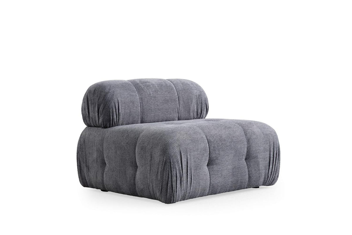 Petite 3 Ecksofa - Grau in Grau präsentiert im Onlineshop von KAQTU Design AG. L-Sofa rechts ist von Atelier Del Sofa
