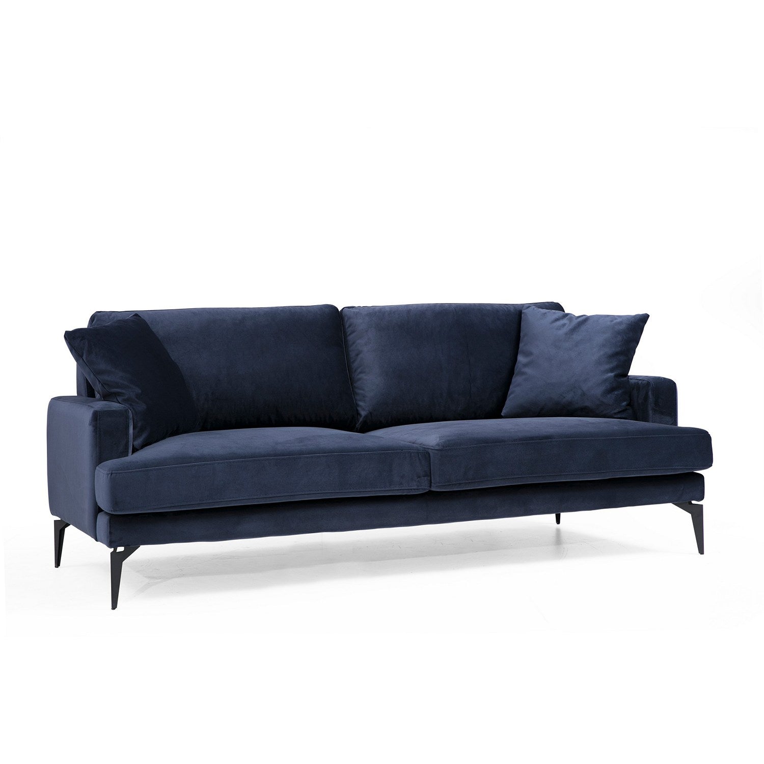 Papira 3 Seater - Navy Blue in Marineblau präsentiert im Onlineshop von KAQTU Design AG. 3er Sofa ist von Atelier Del Sofa