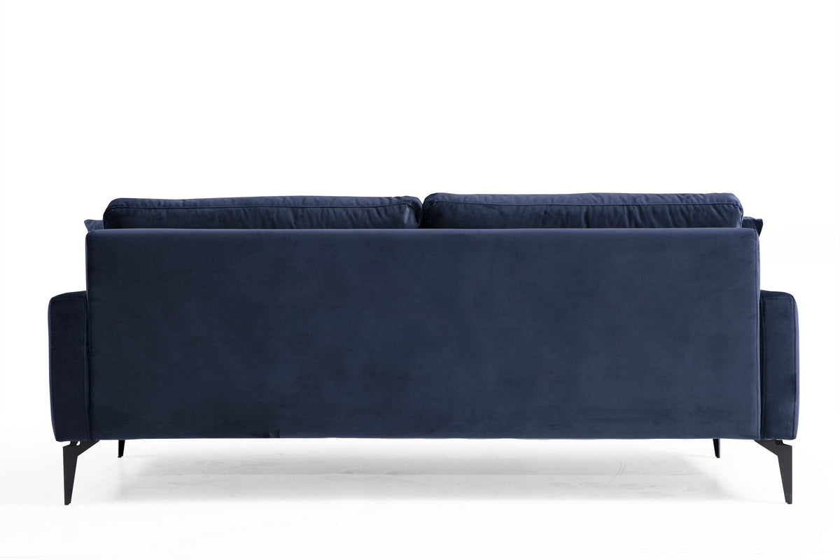 Papira 3 Sitzer Sofa - Marineblau in Marineblau präsentiert im Onlineshop von KAQTU Design AG. 3er Sofa ist von Atelier Del Sofa