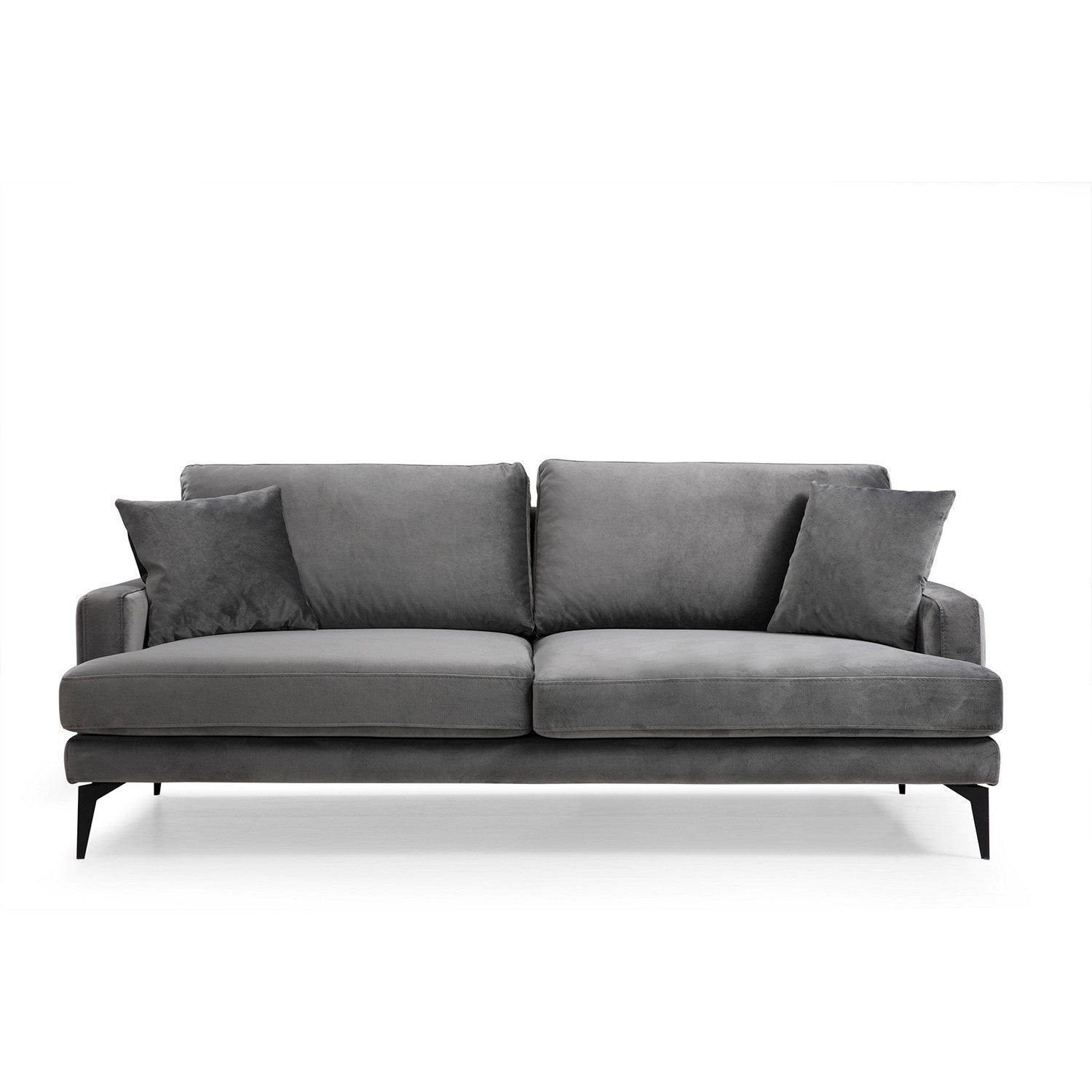 Papira 3 Seater - Grey in Grau präsentiert im Onlineshop von KAQTU Design AG. 3er Sofa ist von Atelier Del Sofa