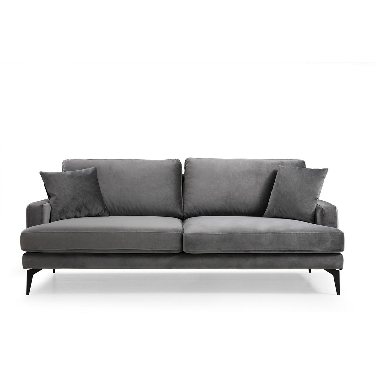 Papira 3 Sitzer Sofa - Grau in Grau präsentiert im Onlineshop von KAQTU Design AG. 3er Sofa ist von Atelier Del Sofa