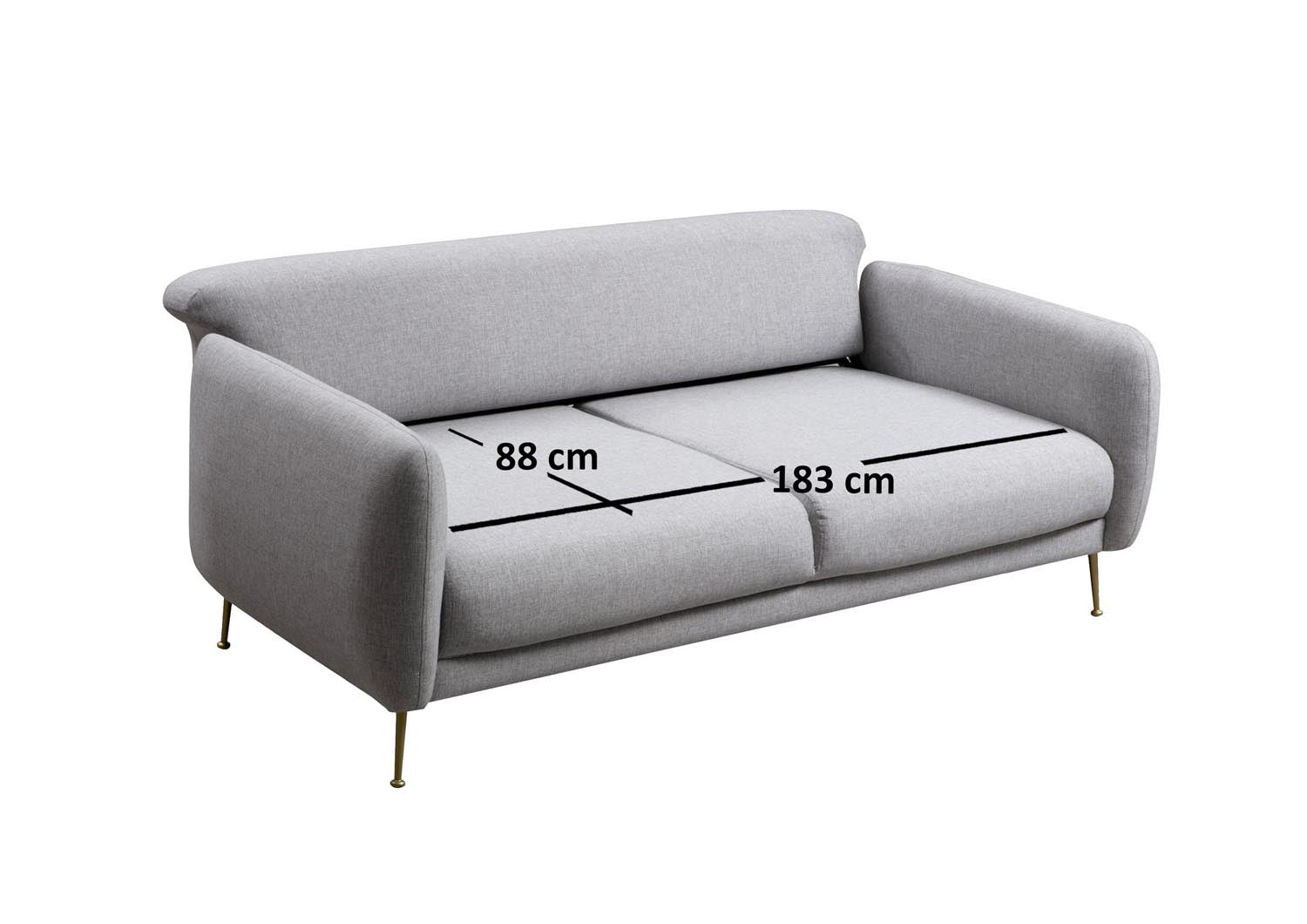 Erleben Sie das Sevilla 3-Sitzer Bettsofa in Grau – ein stilvolles Möbelstück, das Komfort und Funktionalität vereint. Perfekt für Ihr Zuhause!