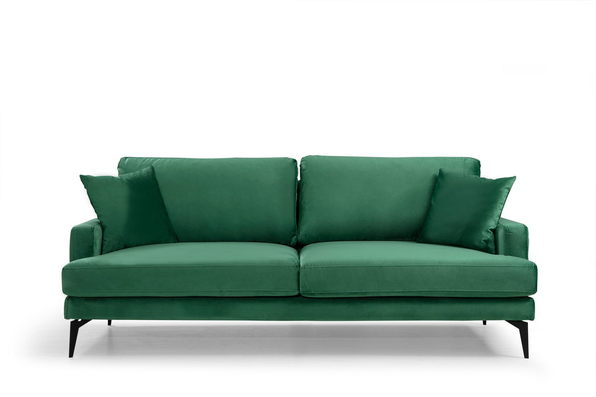 Papira 3 Sitzer Sofa - Grün in Grün präsentiert im Onlineshop von KAQTU Design AG. 3er Sofa ist von Atelier Del Sofa