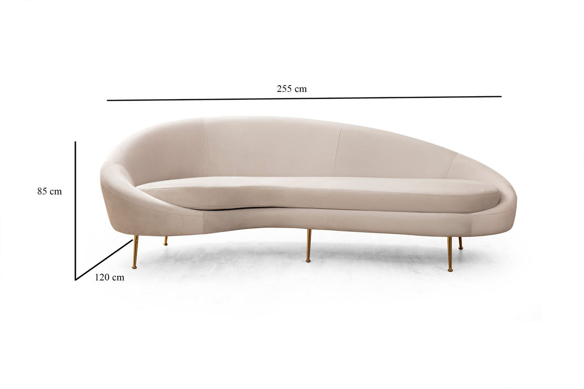 Eses Left 3er Sofa - Beige in Beige präsentiert im Onlineshop von KAQTU Design AG. 3er Sofa ist von Atelier Del Sofa