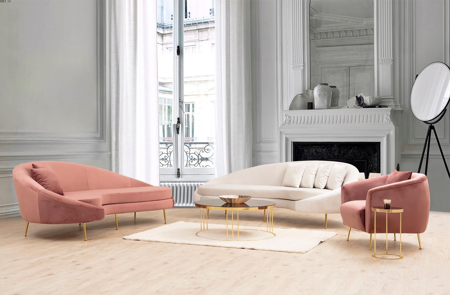 Verleihen Sie Ihrem Wohnraum mit dem Eses Right 3er Sofa in Beige von Atelier Del Sofa einen Hauch von Luxus. Komfort und Stil vereint!