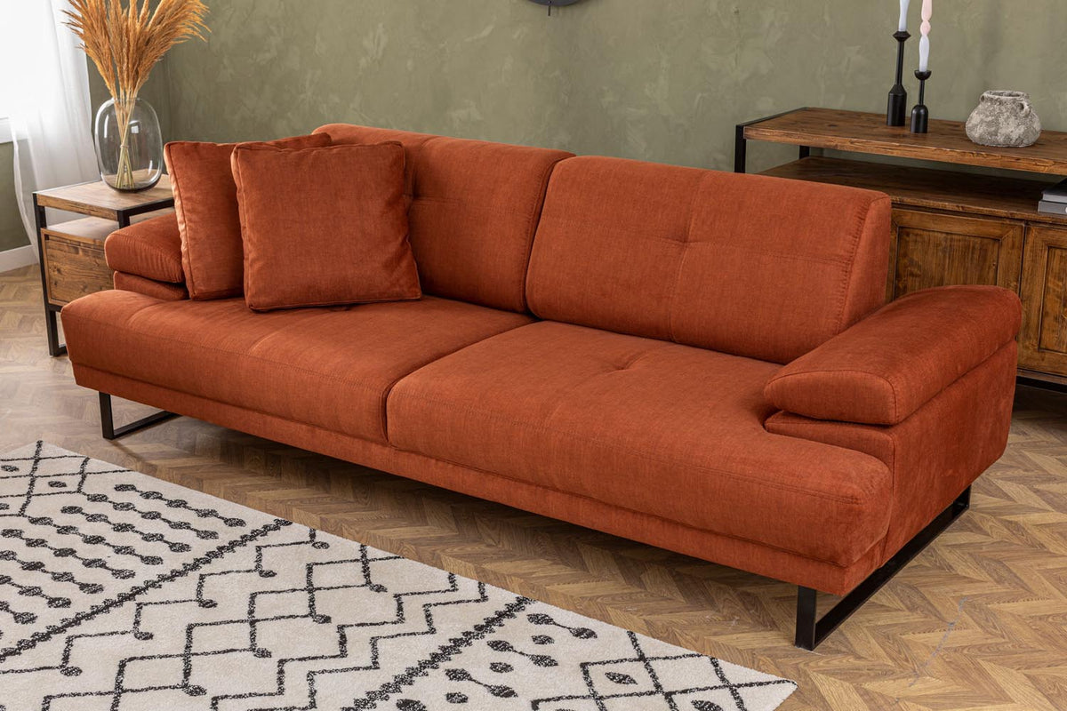 Mustang Bettsofa - Orange in Orange präsentiert im Onlineshop von KAQTU Design AG. Bettsofa ist von Atelier Del Sofa