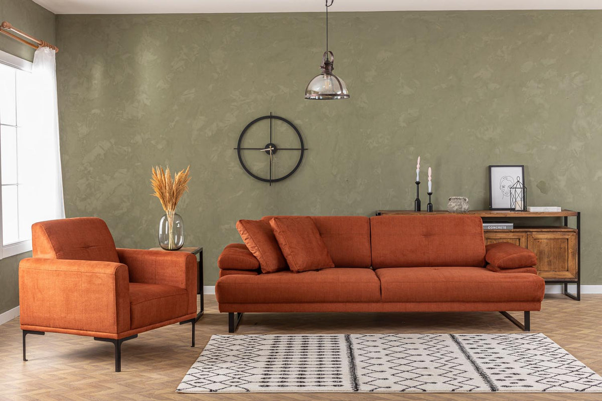 Mustang Bettsofa - Orange in Orange präsentiert im Onlineshop von KAQTU Design AG. Bettsofa ist von Atelier Del Sofa