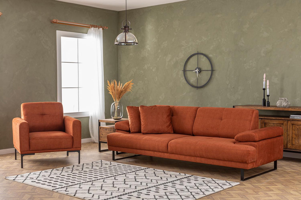Mustang Bettsofa - Orange in Orange präsentiert im Onlineshop von KAQTU Design AG. Bettsofa ist von Atelier Del Sofa