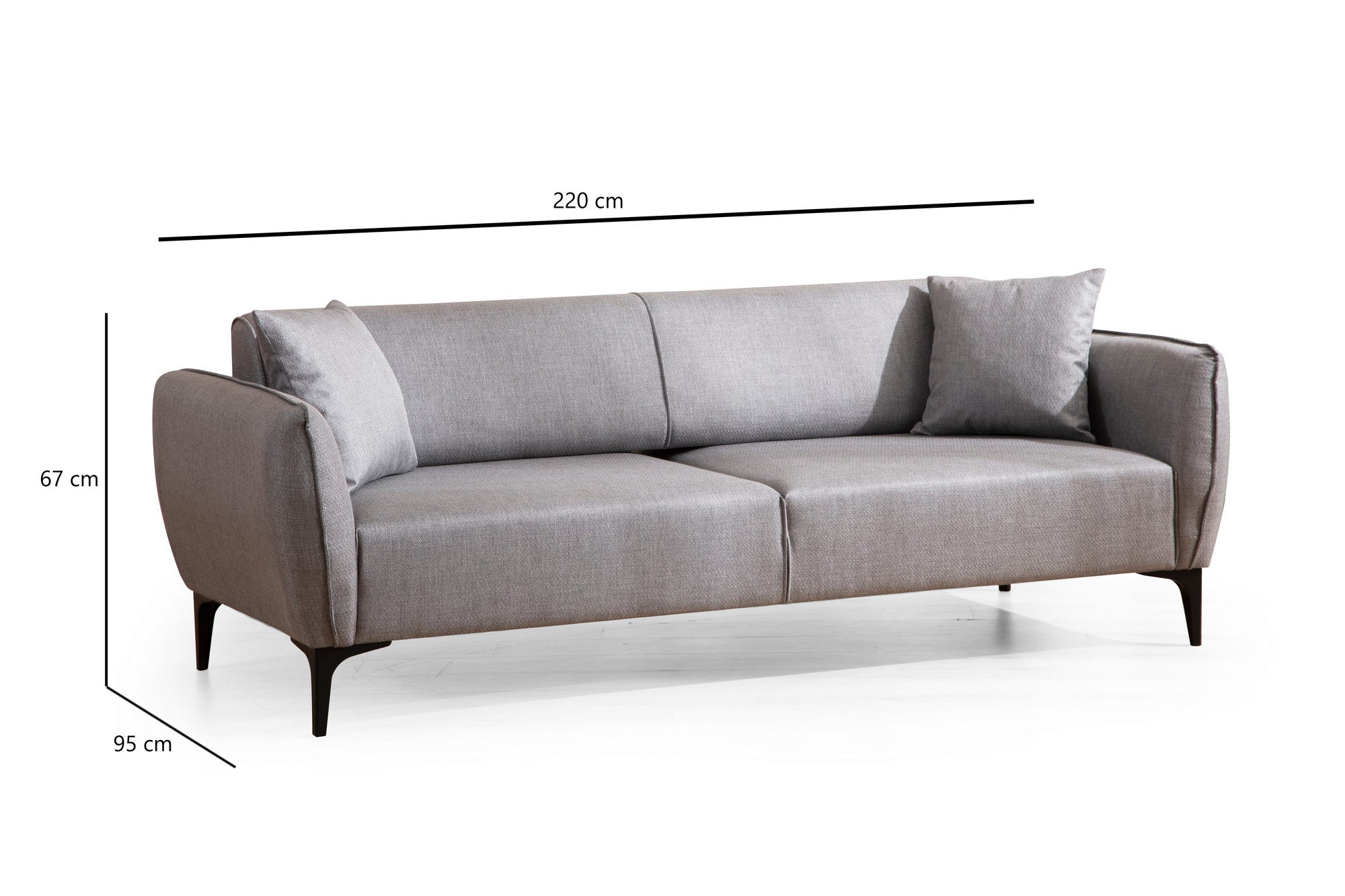 Erleben Sie das stilvolle 3-Sitzer-Sofa Belissimo - Grey von Atelier Del Sofa. Perfekt für jeden Raum, bietet es höchsten Komfort und langlebige Qualität.