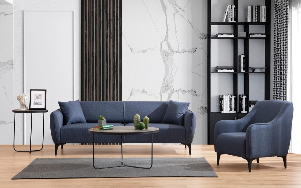 Belissimo - Blue in Blau präsentiert im Onlineshop von KAQTU Design AG. Sessel ist von Atelier Del Sofa