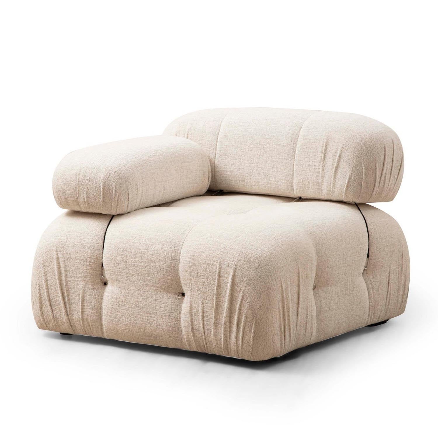 Entdecken Sie das Bubble L1 Sofa in Sahne von Atelier Del Sofa – ein modulares Meisterwerk, das Komfort und Stil in Ihr Zuhause bringt.