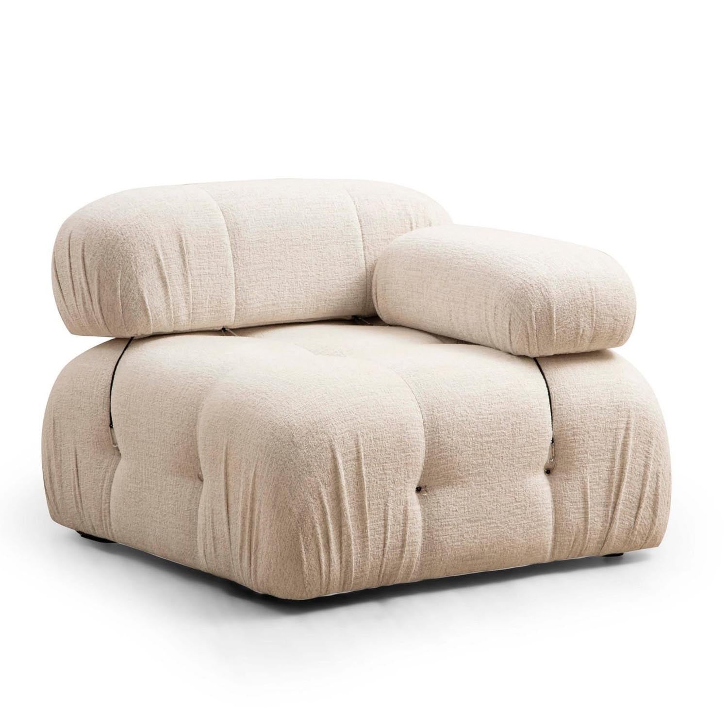 Entdecken Sie das Bubble 1R Sofa in Sahne von Atelier Del Sofa – ein elegantes, modulares Möbelstück, das Komfort und Stil vereint.