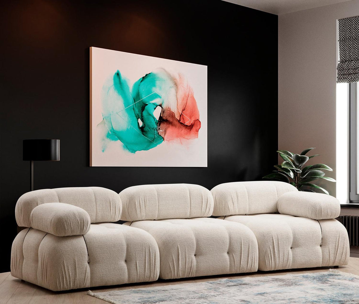 Bubble 1R Modulares Sofa - Sahne in Sahne präsentiert im Onlineshop von KAQTU Design AG. Modulares Sofa ist von Atelier Del Sofa