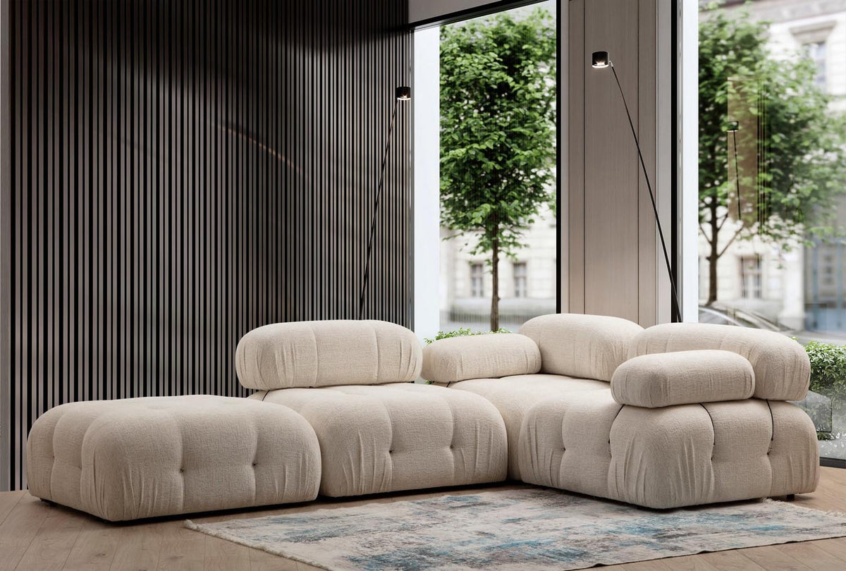 Bubble 1R Modulares Sofa - Sahne in Sahne präsentiert im Onlineshop von KAQTU Design AG. Modulares Sofa ist von Atelier Del Sofa