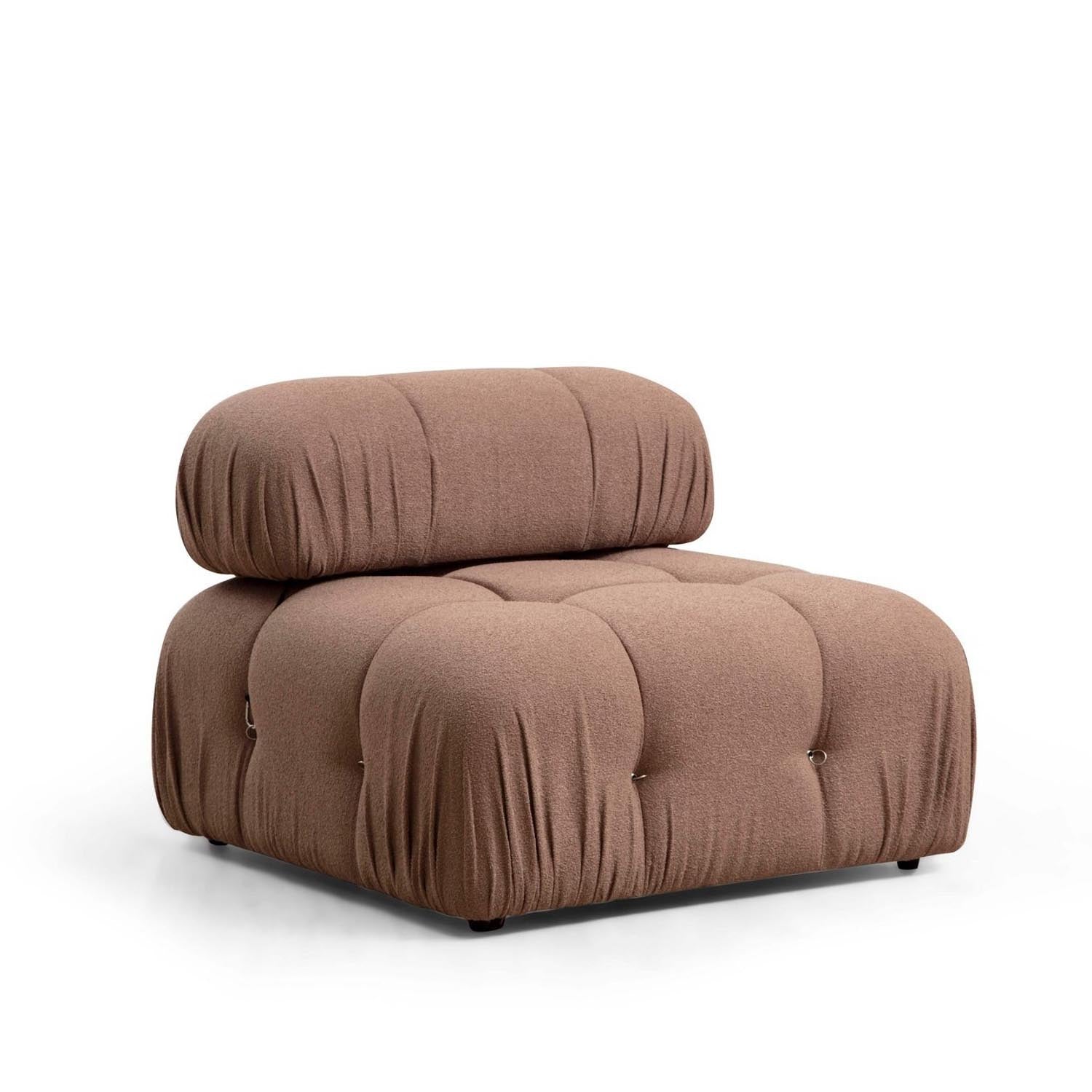 Entdecken Sie das Bubble O1 modulares Sofa in elegantem Braun von Atelier Del Sofa. Komfortabel, stilvoll und anpassbar für Ihr Wohnzimmer.