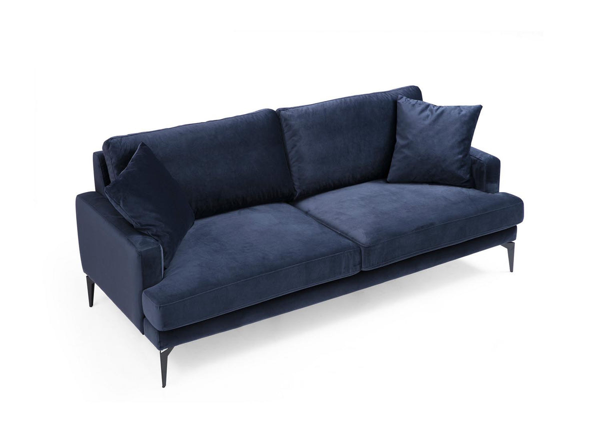 Papira 2 Sitzer Sofa - Marineblau in Marineblau präsentiert im Onlineshop von KAQTU Design AG. 2er Sofa ist von Atelier Del Sofa