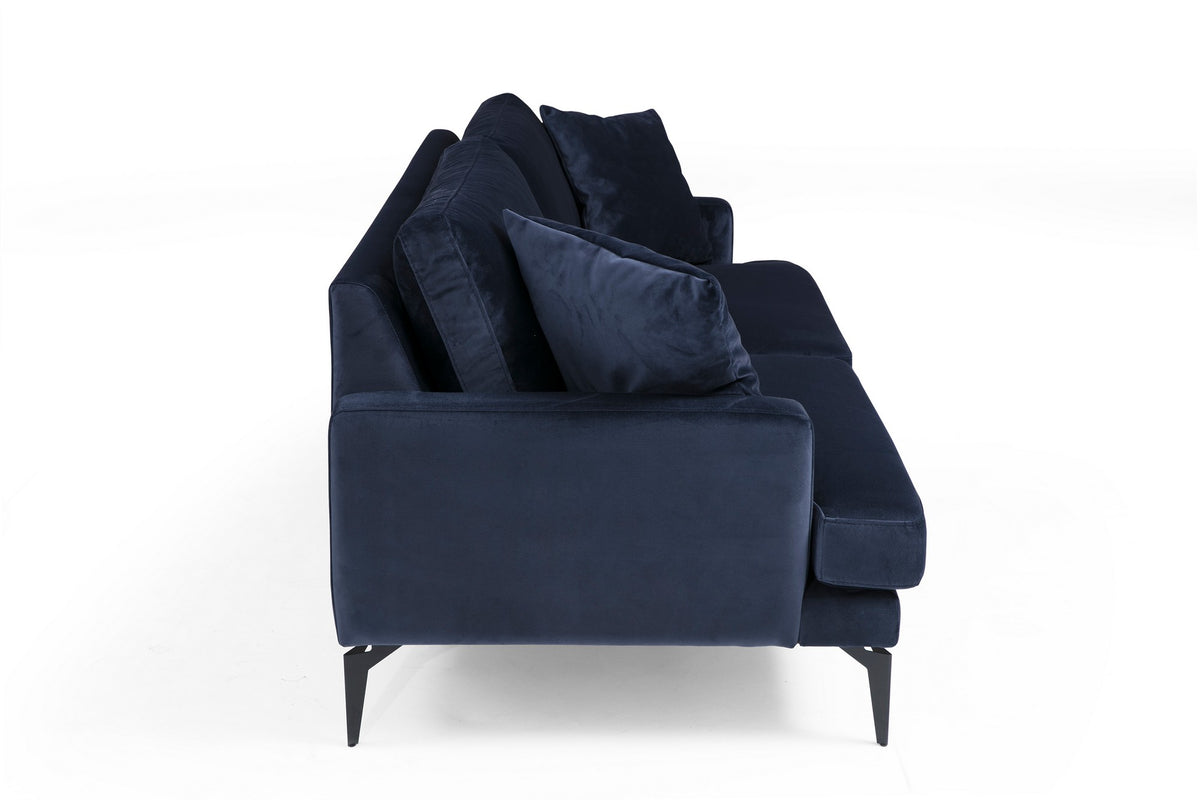 Papira 2 Sitzer Sofa - Marineblau in Marineblau präsentiert im Onlineshop von KAQTU Design AG. 2er Sofa ist von Atelier Del Sofa