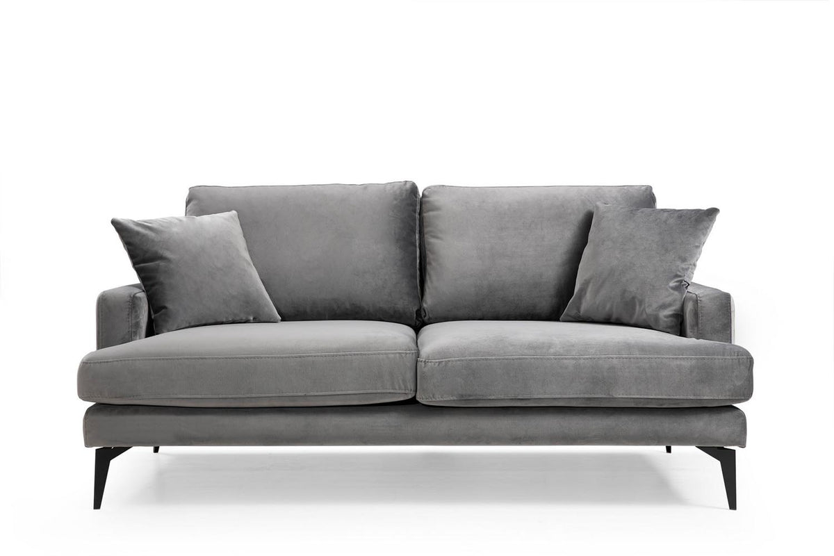 Papira 2 Sitzer Sofa - Grau in Grau präsentiert im Onlineshop von KAQTU Design AG. 2er Sofa ist von Atelier Del Sofa