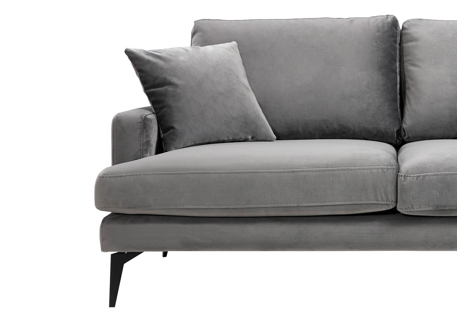 Genießen Sie das Papira 2-Sitzer-Sofa in Grau von Atelier Del Sofa – eine harmonische Verbindung von modernem Design und unvergleichlichem Komfort.