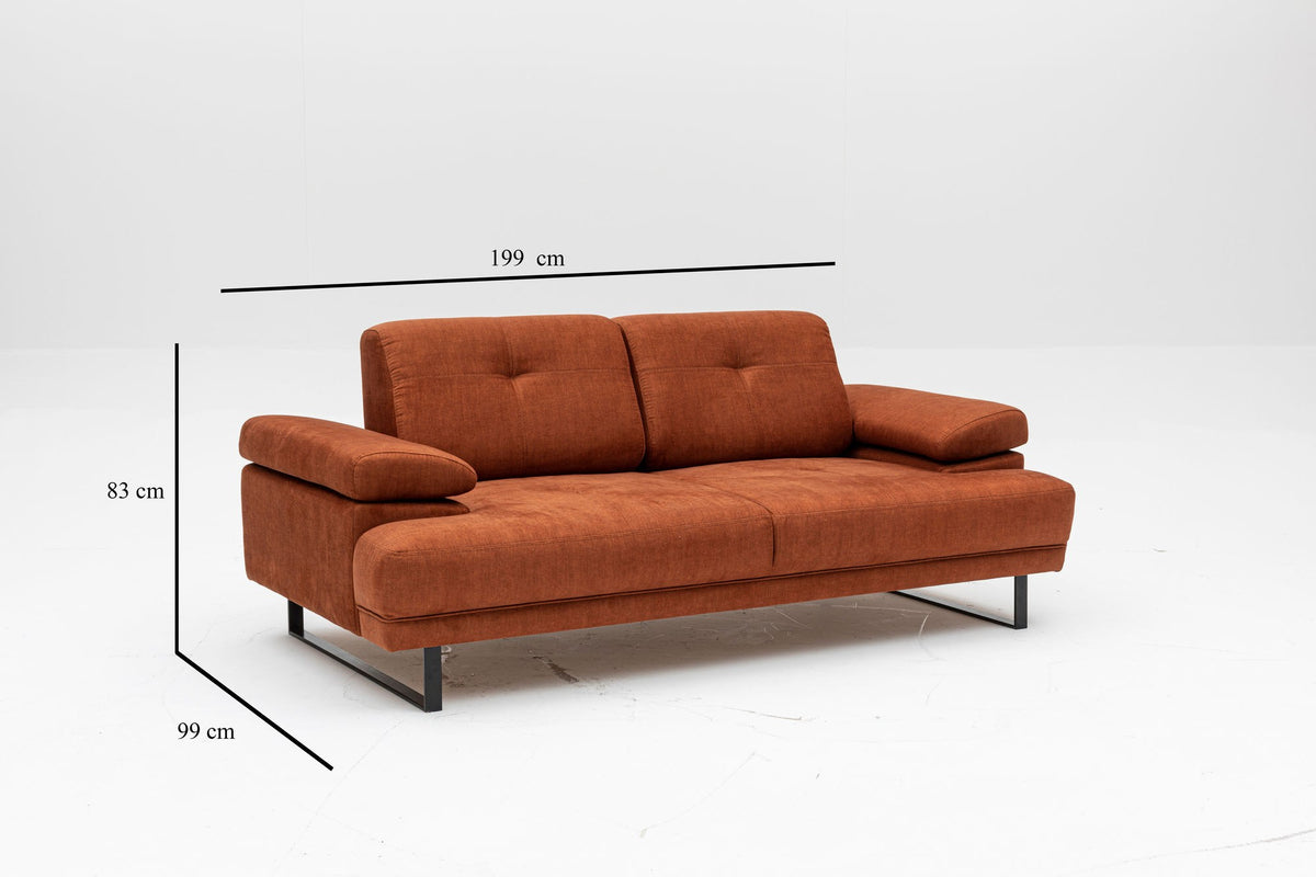 Mustang Bettsofa - Orange in Orange präsentiert im Onlineshop von KAQTU Design AG. Bettsofa ist von Atelier Del Sofa