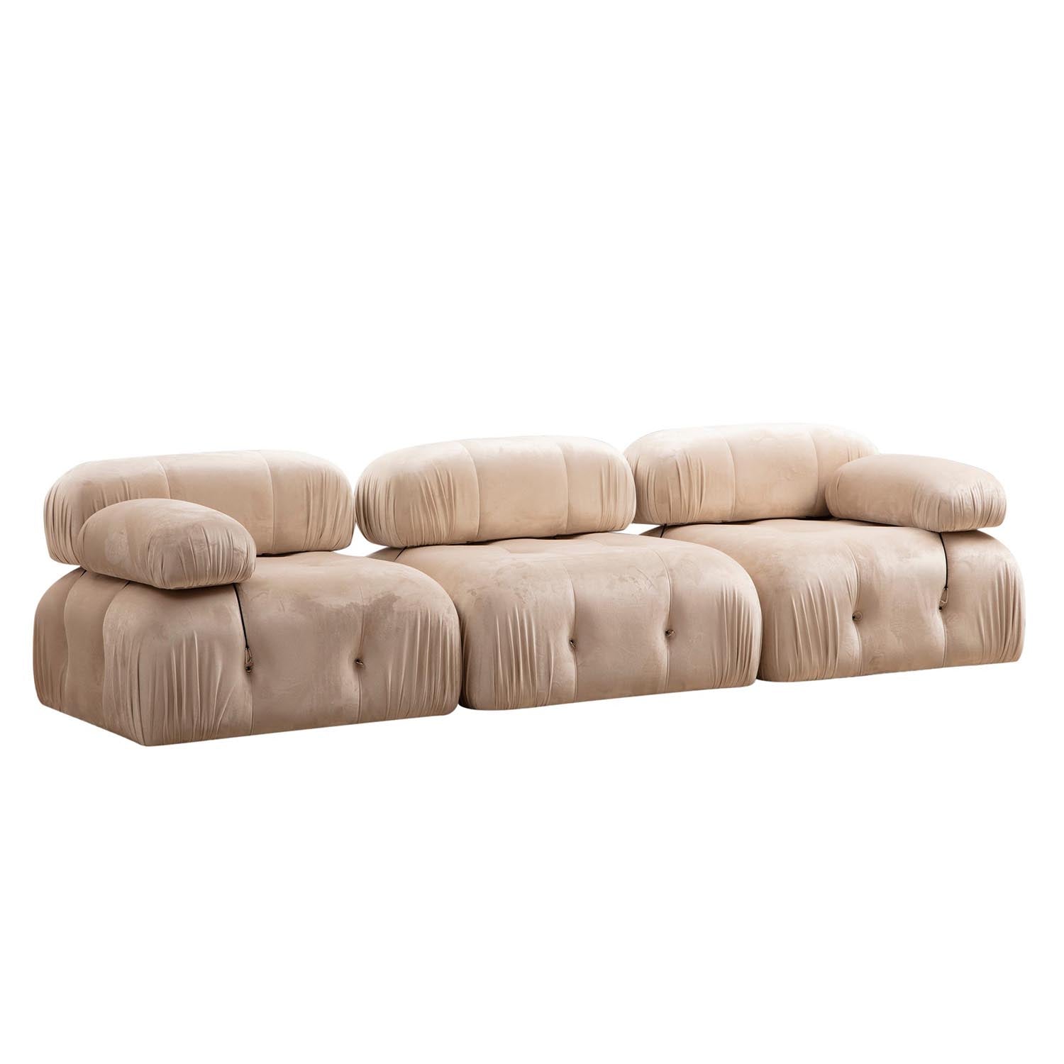 Entdecken Sie das Bubble 3-Sitzer Sofa in Sahne von Atelier Del Sofa – stilvolles Design trifft auf unvergleichlichen Komfort für Ihr Wohnzimmer.