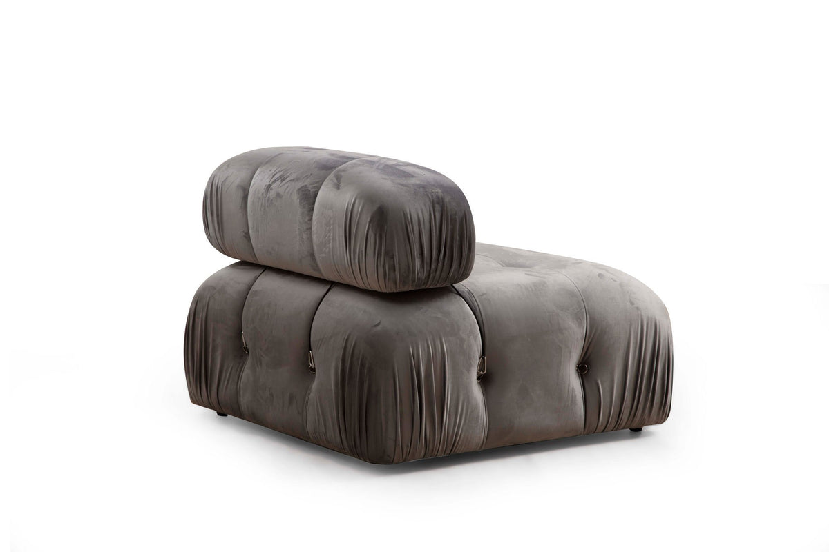 Bubble Corner ( L1 Ecksofa - Grau in Grau präsentiert im Onlineshop von KAQTU Design AG. L-Sofa rechts ist von Atelier Del Sofa
