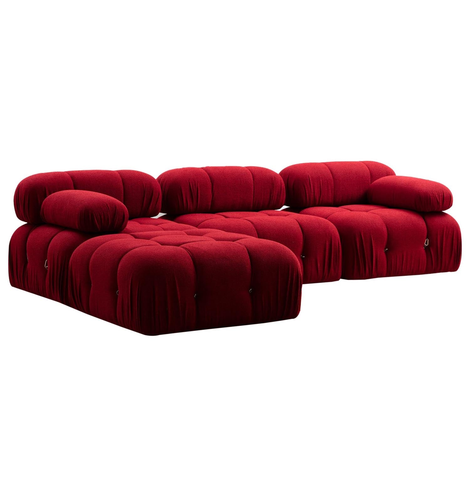 Verwandeln Sie Ihr Zuhause mit dem eleganten Bubble Corner Ecksofa in Rot von Atelier Del Sofa – für höchsten Komfort und zeitloses Design.
