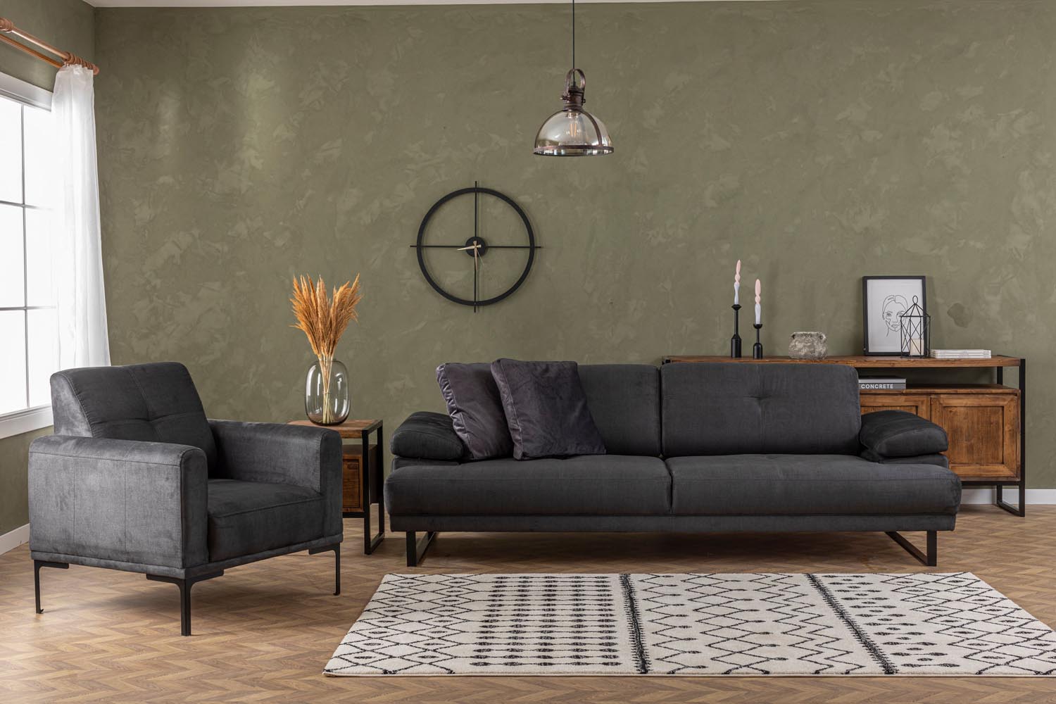 Entdecken Sie das Mustang Bettsofa von Atelier Del Sofa in elegantem Anthrazit. Ideal für stilvolle Entspannung und vielseitige Nutzung in jedem Raum.