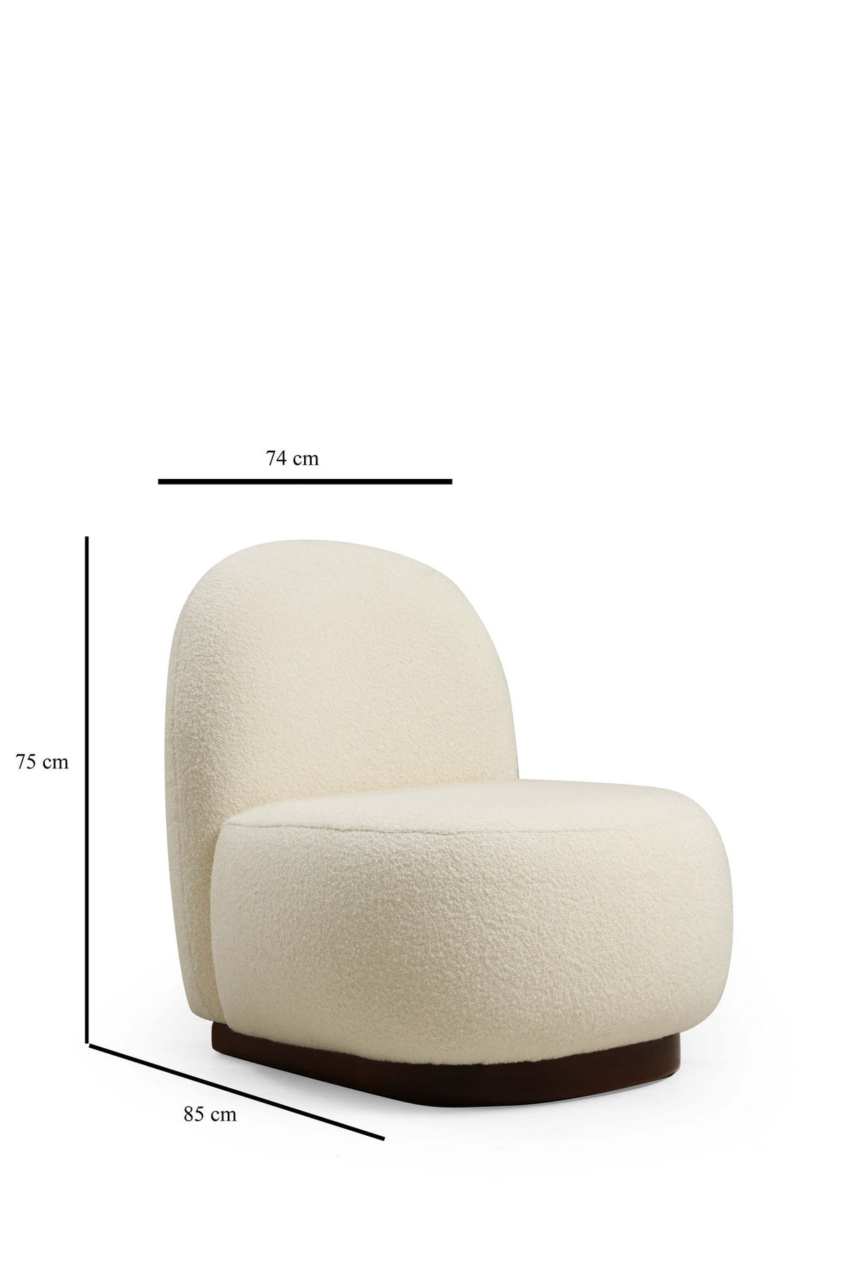Tina Sessel - Bouclet Weiss in Bouclet Weiss präsentiert im Onlineshop von KAQTU Design AG. Sessel ist von Atelier Del Sofa