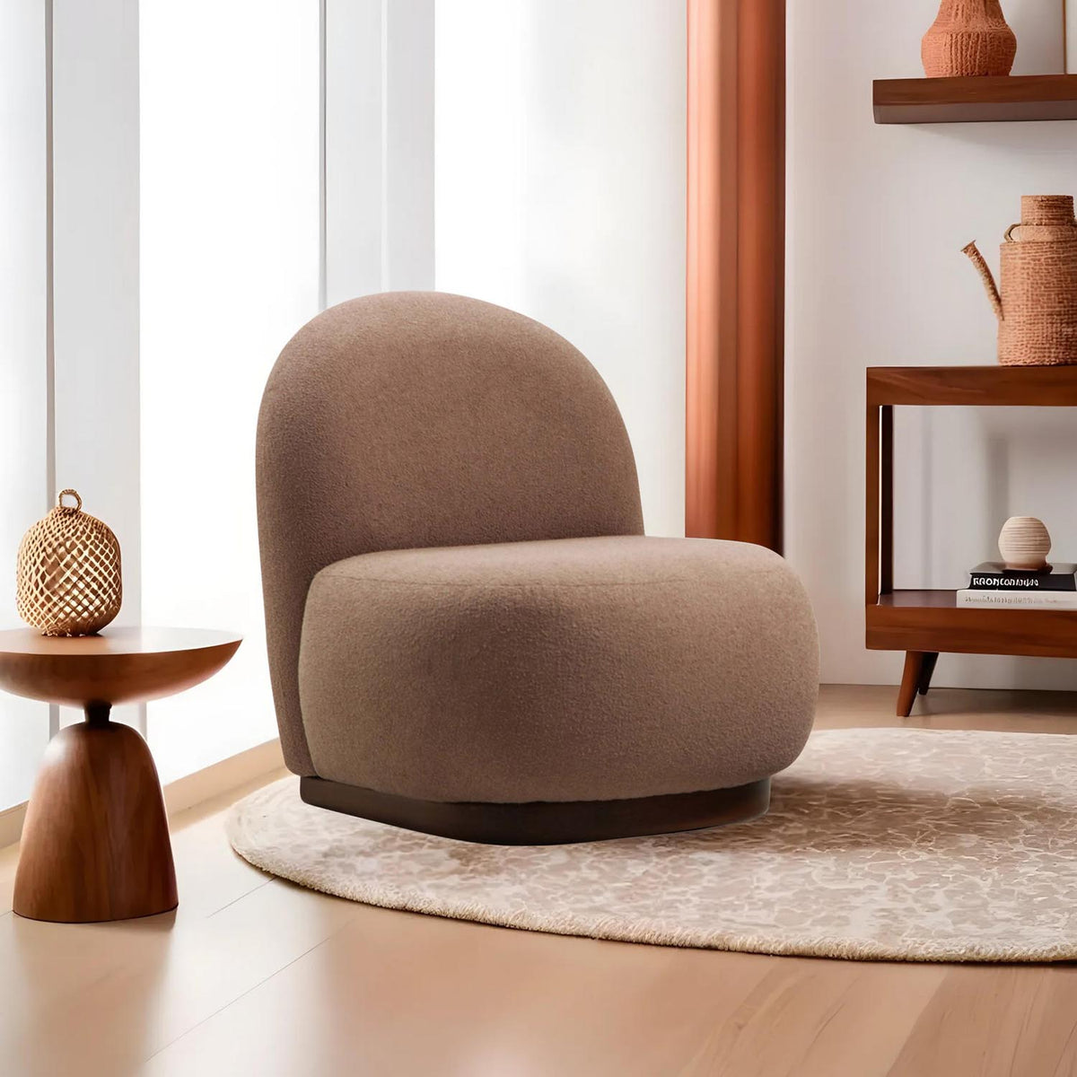 Tina Sessel - Cappuccino in Cappuccino präsentiert im Onlineshop von KAQTU Design AG. Sessel ist von Atelier Del Sofa