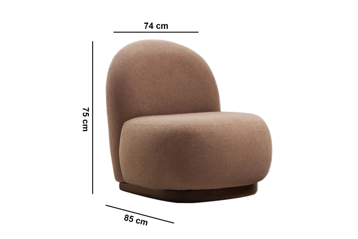 Tina Sessel - Cappuccino in Cappuccino präsentiert im Onlineshop von KAQTU Design AG. Sessel ist von Atelier Del Sofa