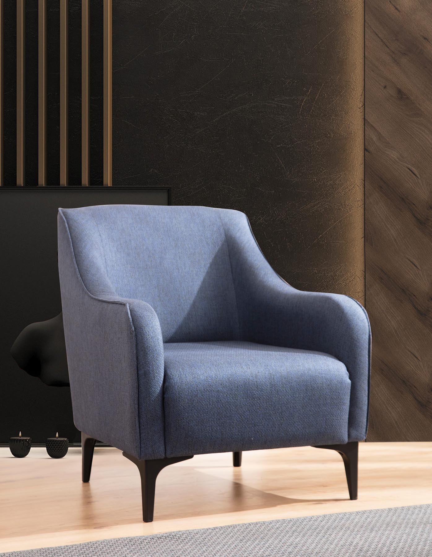 Entdecken Sie den eleganten Ohrensessel Belissimo - Blue von Atelier Del Sofa. Komfort und Stil vereint in einem zeitlosen Design für Ihr Zuhause.