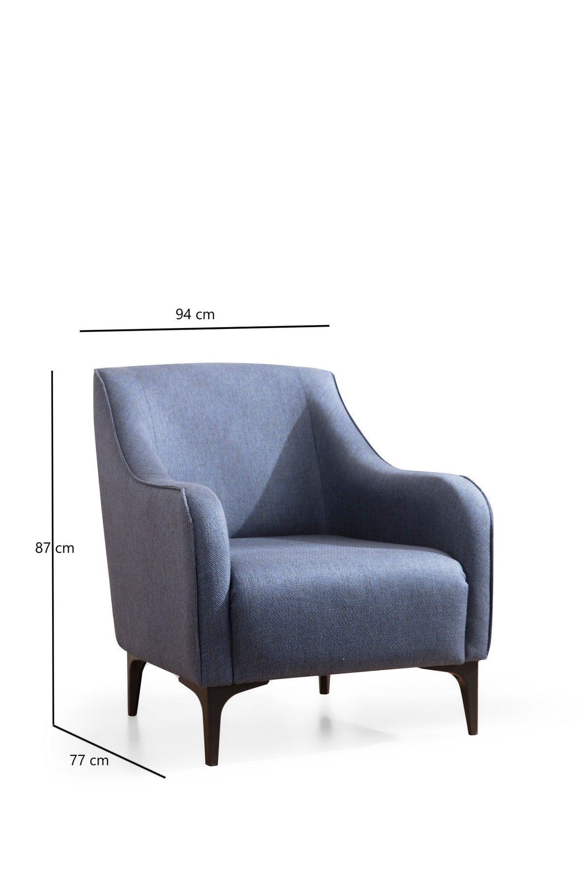 Belissimo - Blue in Blau präsentiert im Onlineshop von KAQTU Design AG. Sessel ist von Atelier Del Sofa