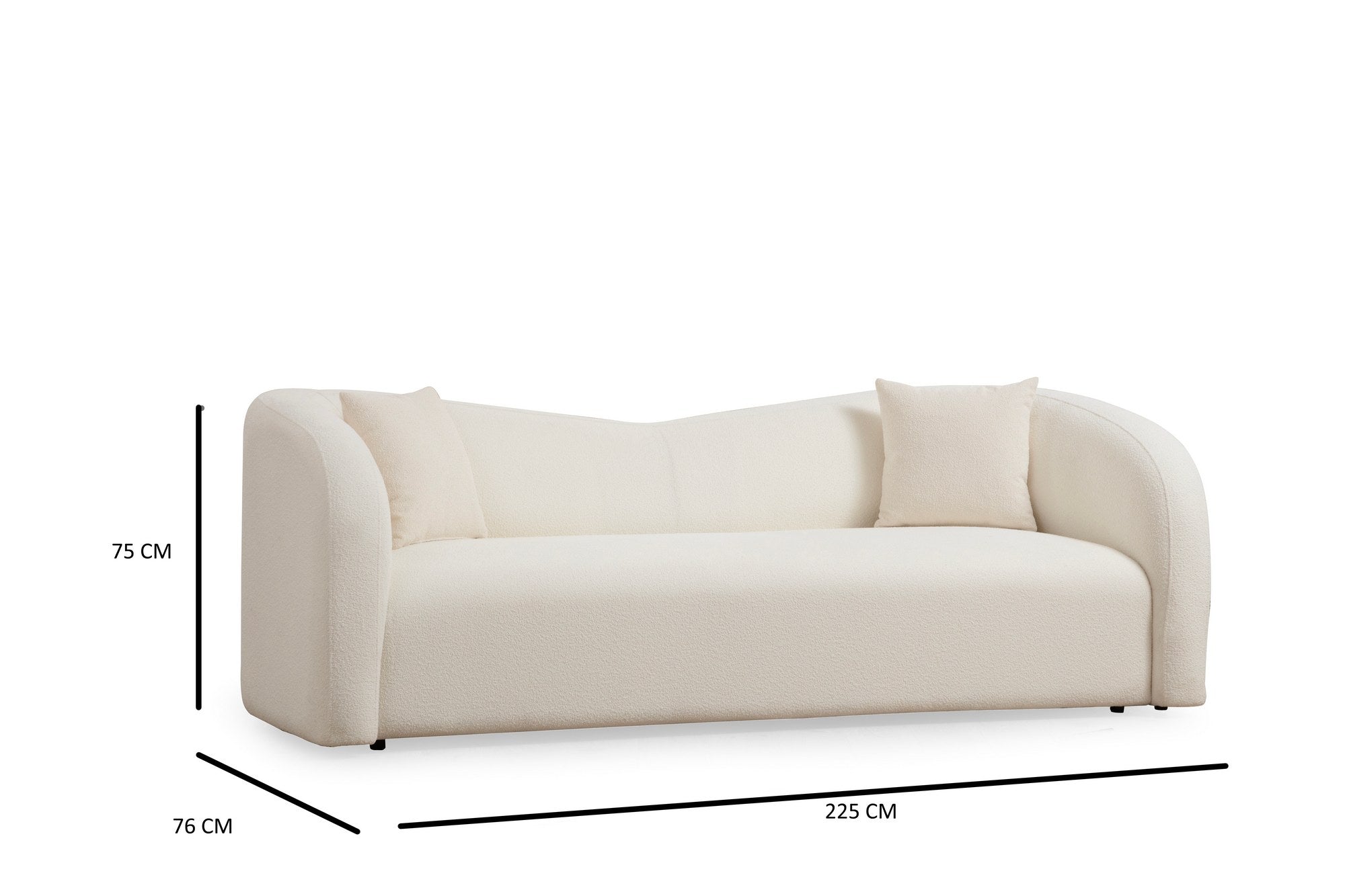 Entspannen Sie stilvoll mit dem Asos Cream 3er Sofa von Atelier Del Sofa. Elegantes Design und unvergleichlicher Komfort für Ihr Zuhause!