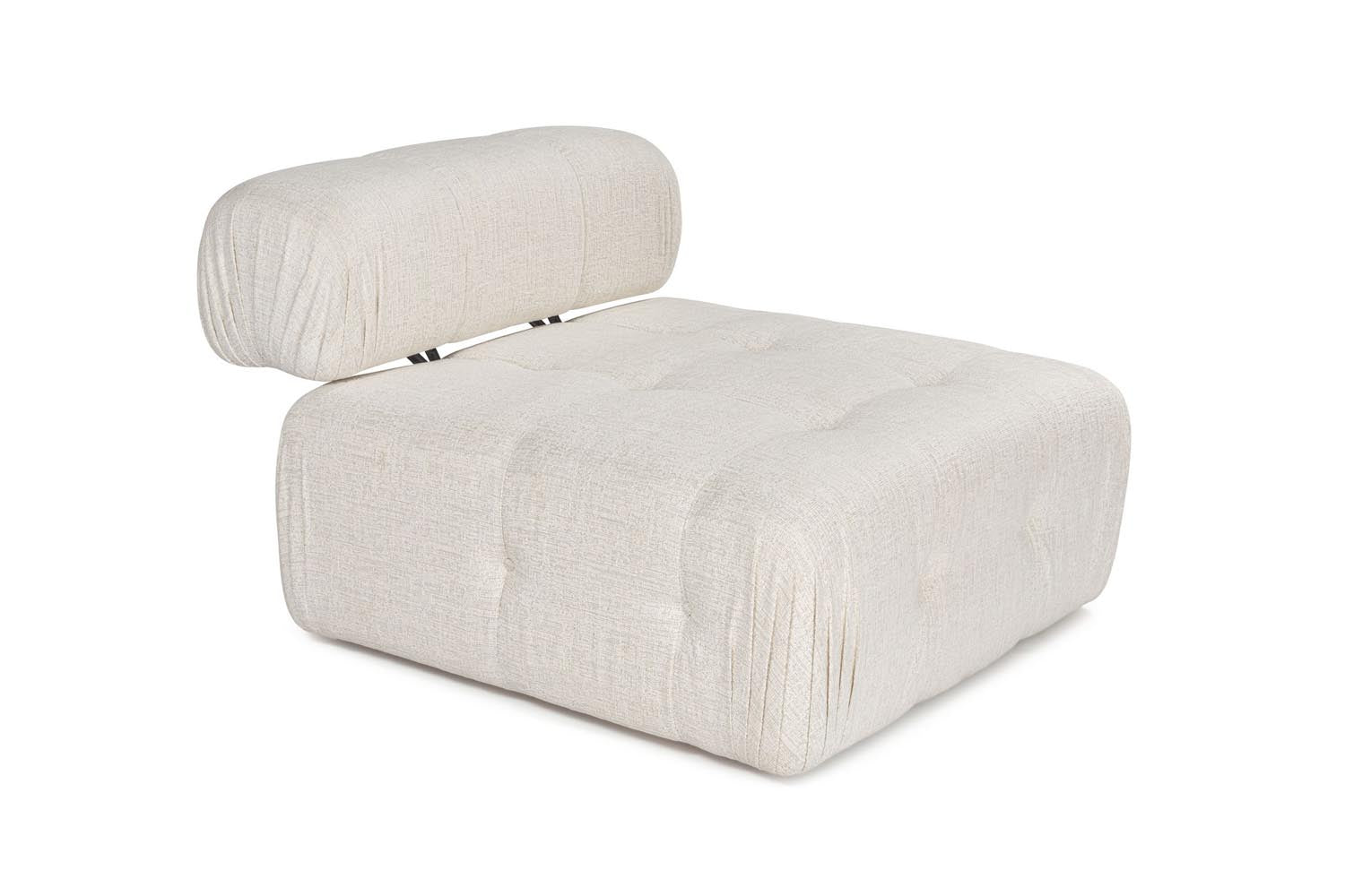 Entdecken Sie das Doblo O1 Sofa in Sahne von Atelier Del Sofa – ein elegantes 1-Sitzer Möbelstück, das Komfort und Stil perfekt vereint.