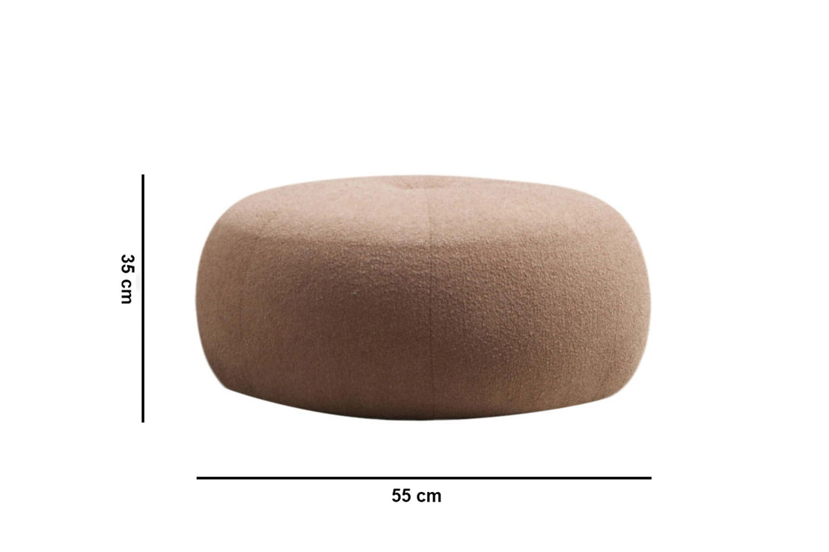 Tina Pouf - Cappuccino in Cappuccino präsentiert im Onlineshop von KAQTU Design AG. Pouf ist von Atelier Del Sofa
