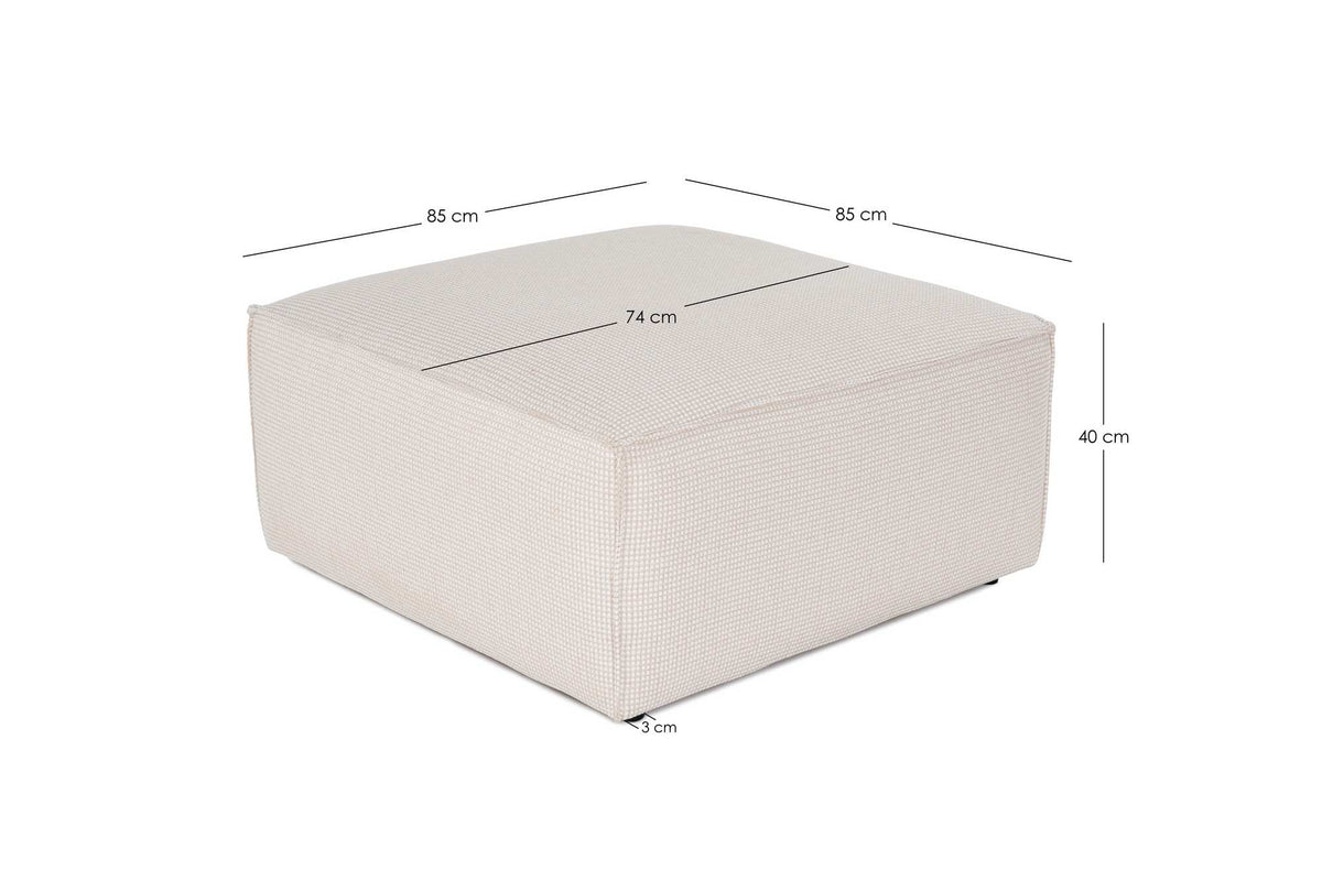 Lora Pouffe Pouf - Weiss in Weiss präsentiert im Onlineshop von KAQTU Design AG. Pouf ist von Atelier Del Sofa