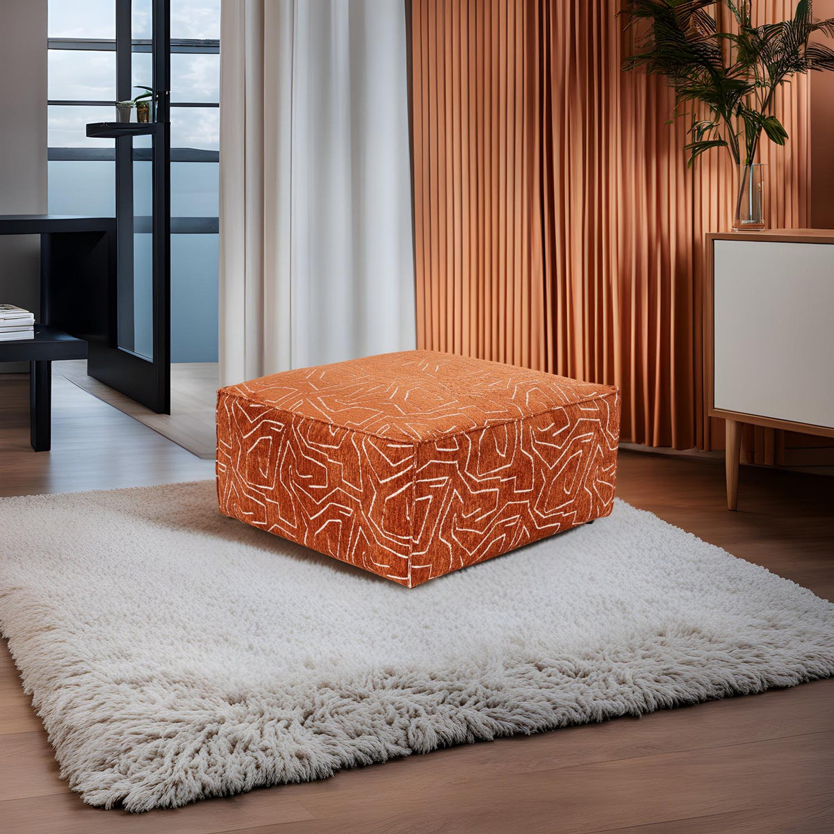 Lora Pouffe Pouf - Orange in Orange präsentiert im Onlineshop von KAQTU Design AG. Pouf ist von Atelier Del Sofa