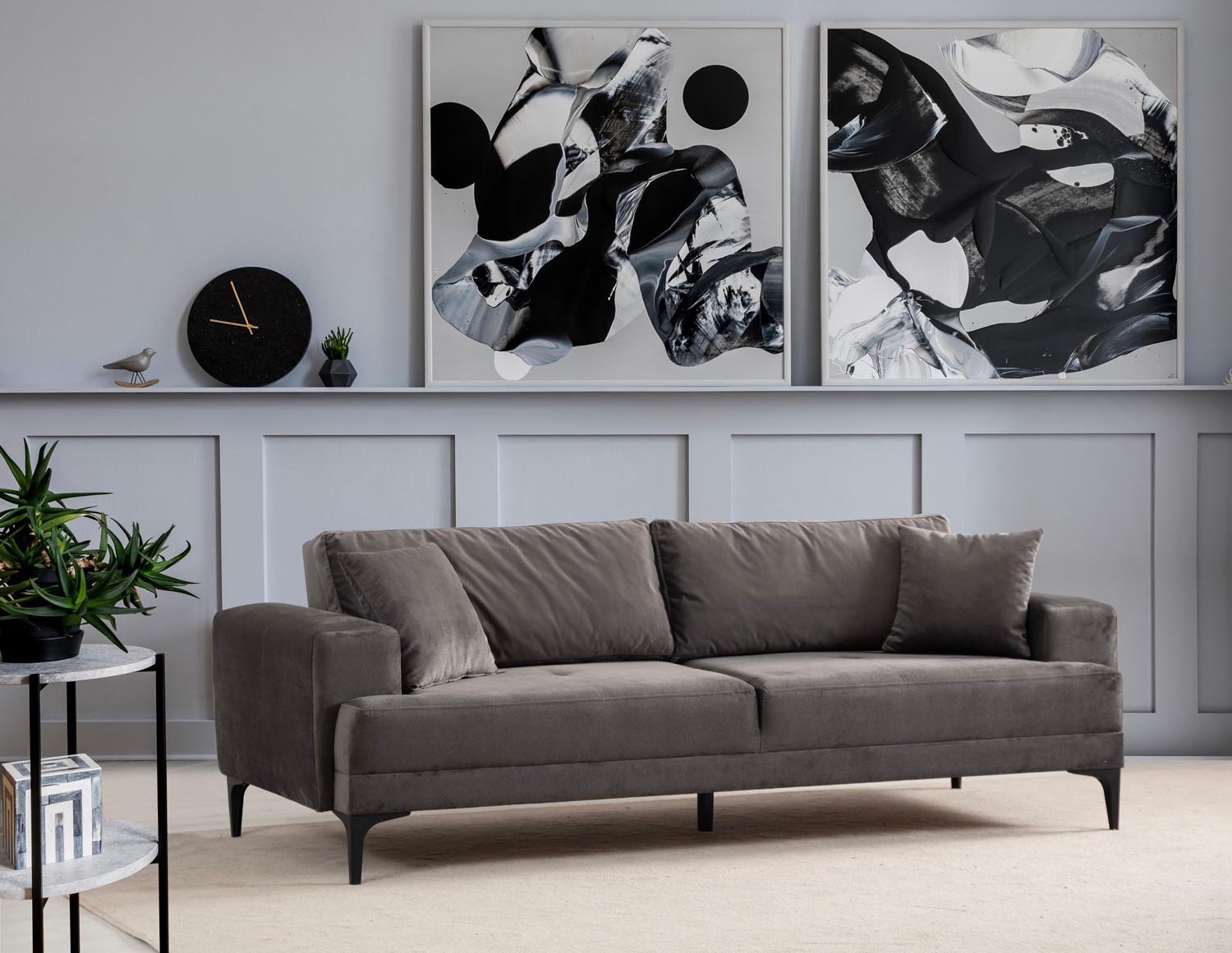 Entdecken Sie das stilvolle Astana 3-Sitzer-Sofa in Anthrazit von Atelier Del Sofa. Komfortabel, modern und langlebig – ideal für Ihr Zuhause!